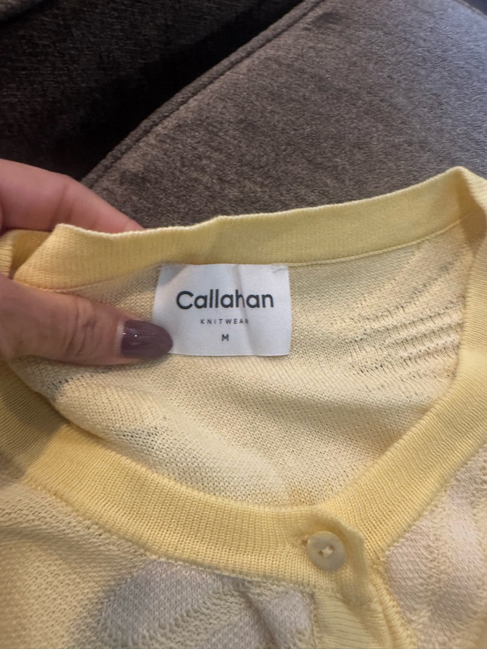 Callahan Cream Shell-Pattern Knit Cardigan & Pullover Set - Picture 2 of 5